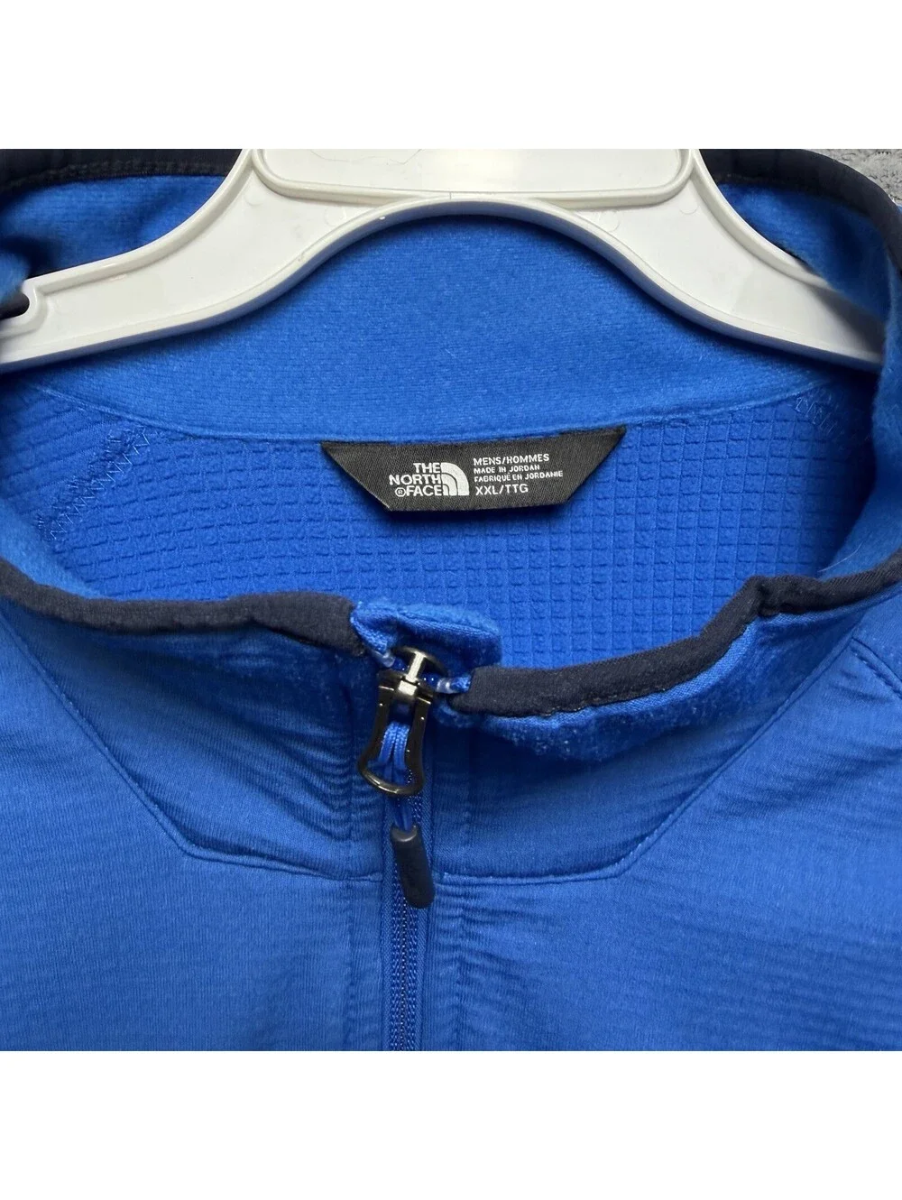 The North Face Jacket Men’s Sz XXL Blue Borod Gridded Fleece Full Zip